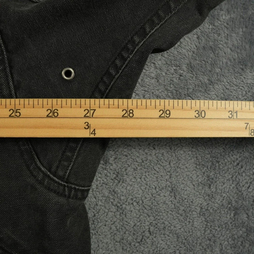 VTG Polo Ralph Lauren Chore Jacket Mens XL‎ Black Canvas Corduroy Trim Utility